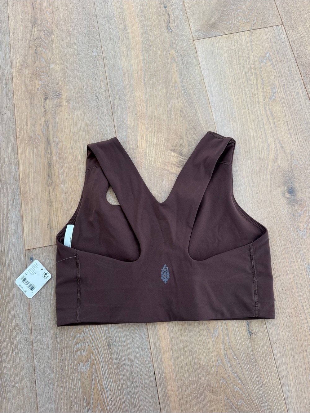 Free People Chocolate Brown Racerback Sports Bra - Picture 2 of 3